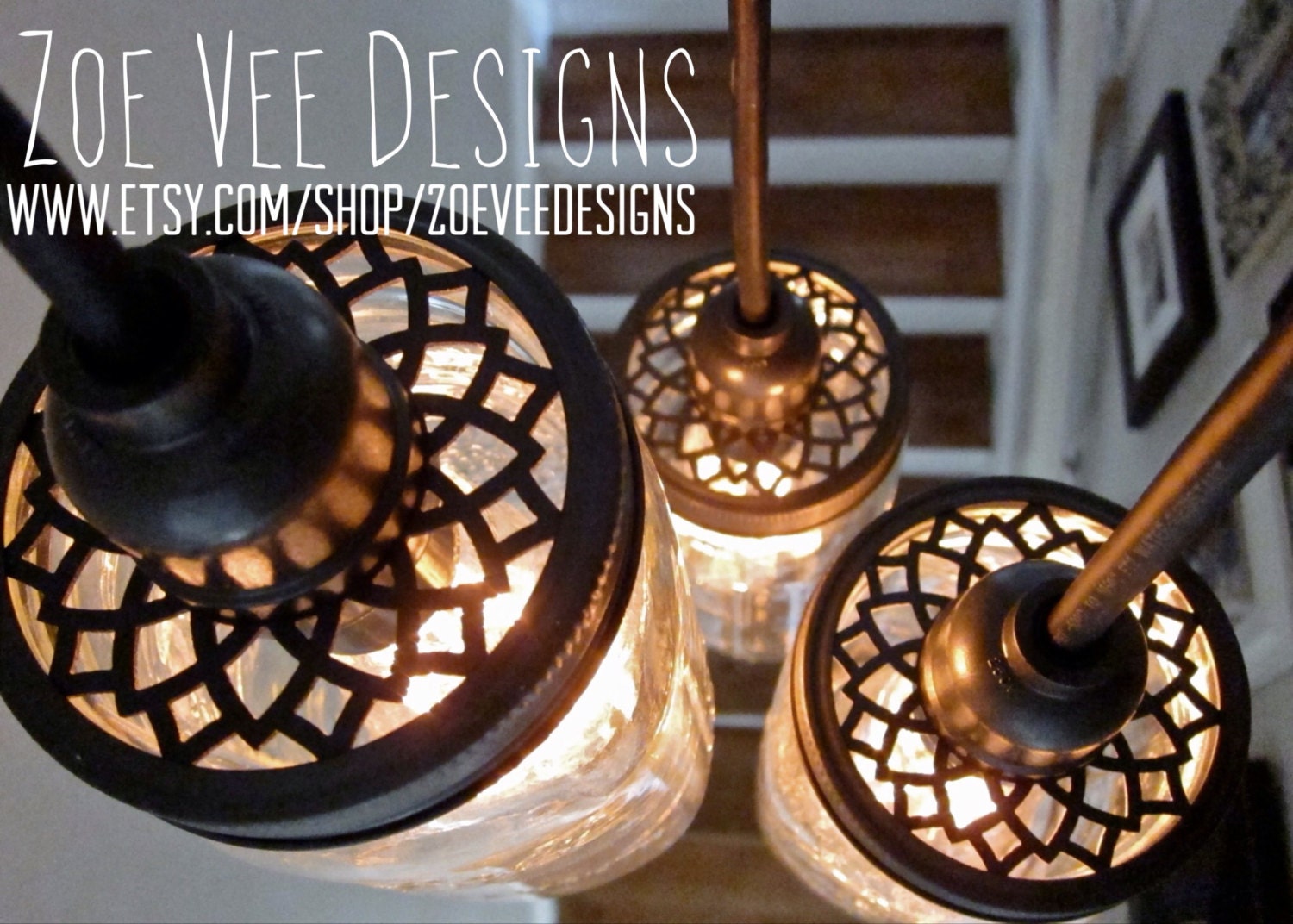 10 Pack, Custom Aluminum Lids For Mason Jar Pendant Lighting & Chandeliers, Includes Compatible Phenolic Lamp Sockets