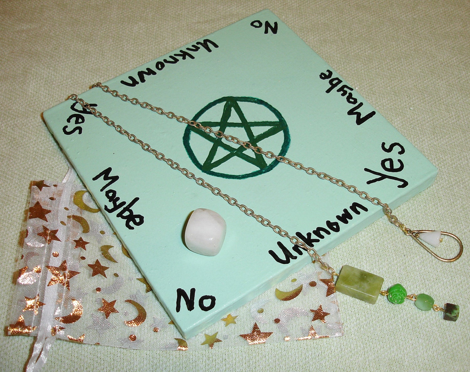 Pendulum Kit - Pendulum, Board, Instructions -Dowsing Kit