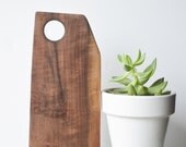 Black walnut  Wood with hole handle french Cheese breakfast board sandwich board cutting board Kitchen gourmet farmhouse serving gift