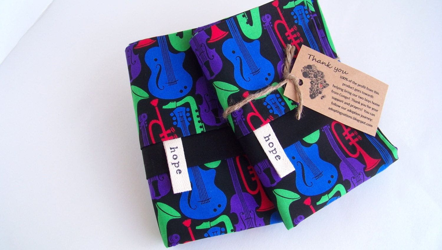Music Lovers Pillowcases Guitar Violin Trumpet Saxophone Teacher Hope Adoption Fundraiser