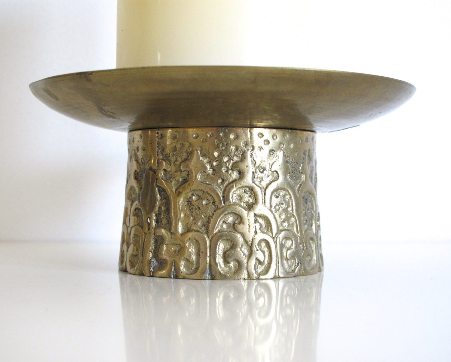 Vintage Moroccan Brass Candle Holder