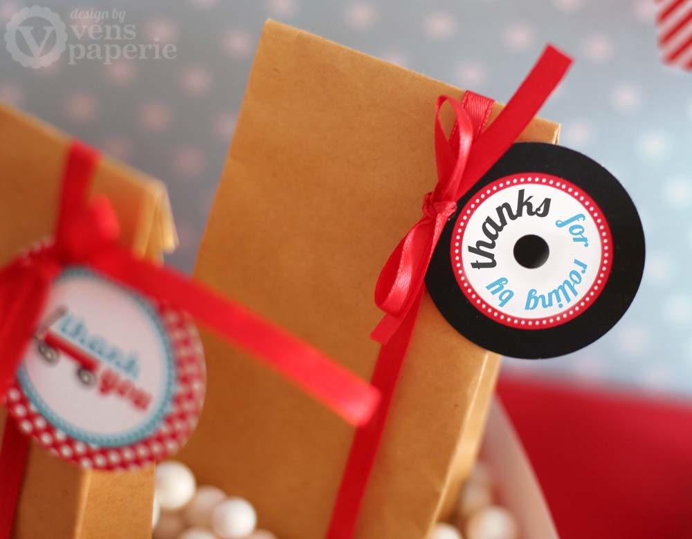 Radio Flyer Red Wagon Birthday Party - DIY PRINTABLE Favor Tag Thank You Label - Instant Download - PS817CA1h