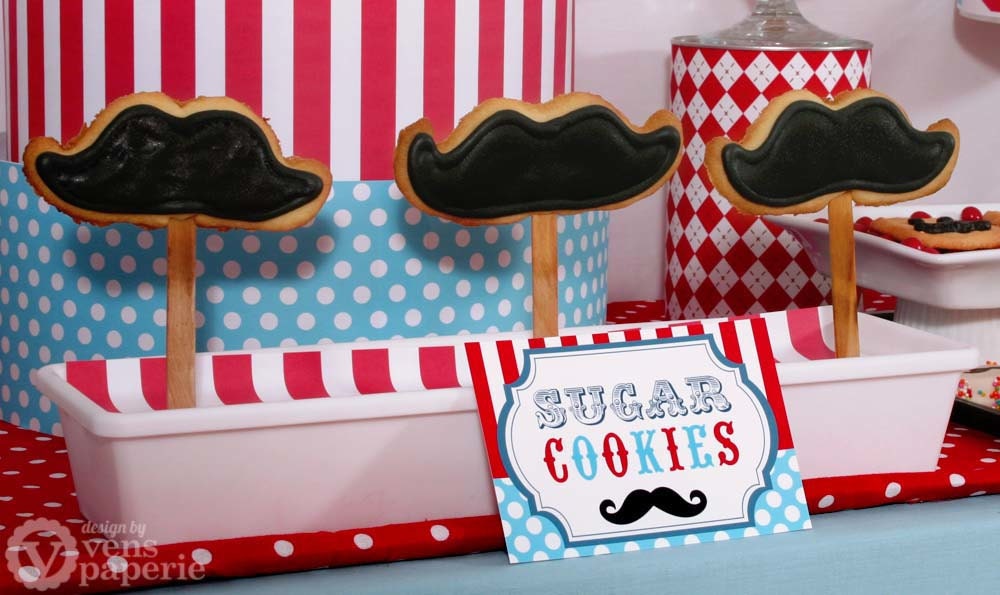 Little Man Mustache Birthday Party - DIY PRINTABLE BLANK Food Label - Instant Download - PS829CA1f
