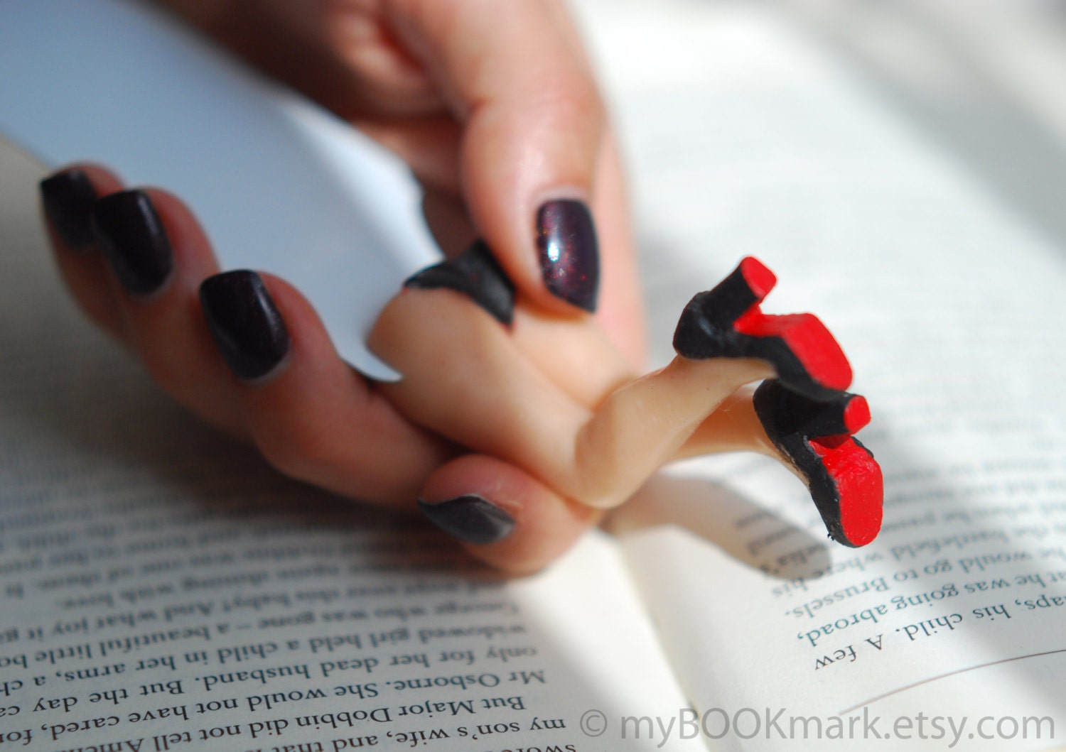 Cabaret legs bookmark in  Louboutin black shoes. Sexy book marker. For him, dude, dad, boss,  Great Gatsby 20s