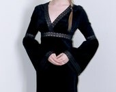 Medieval Bell Sleeve Dress w/Sheer Lace