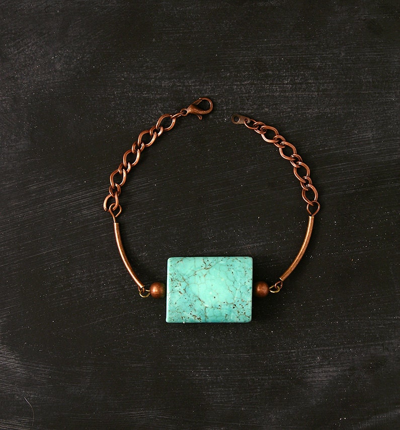 geometric turquoise bracelet - the no. 032-