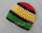 Newborn Hat- Rasta Baby Beanie- Multiple Sizes