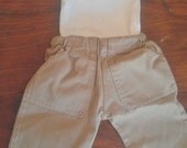 Baby Boy Bow Tie Onesie with Tan Pants