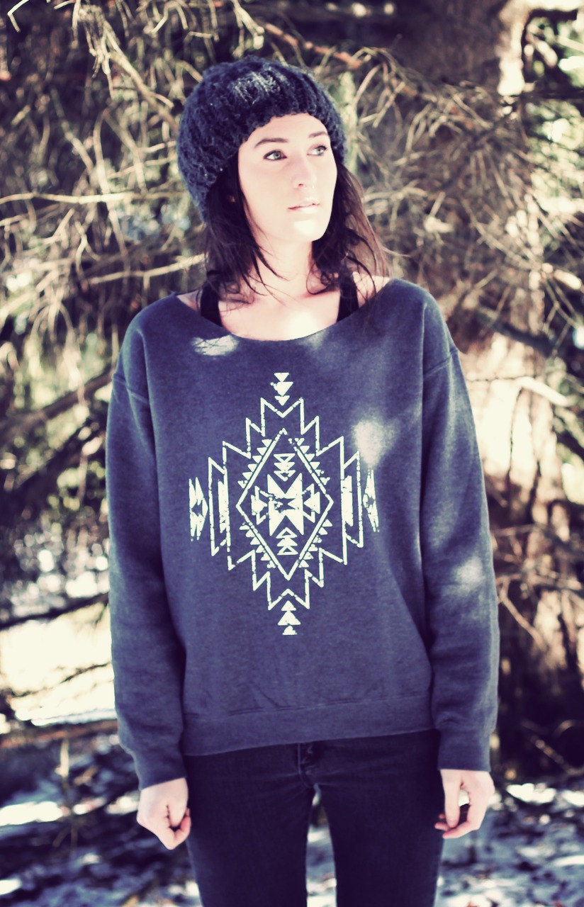 ON SALE - Tribal off the shoulder Sweater