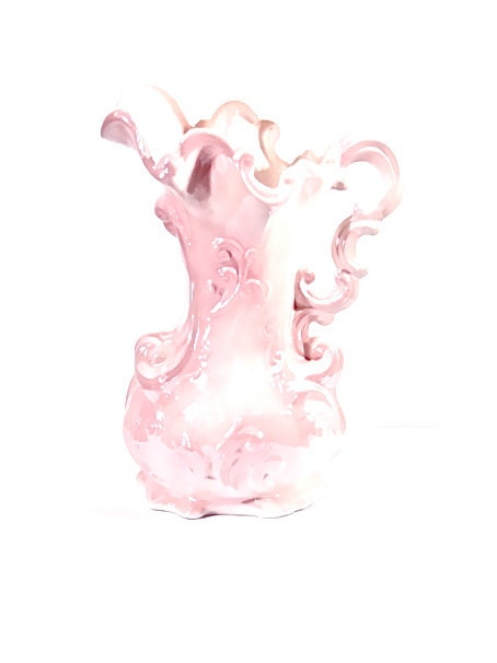 Vintage Flower Vase Large Pale Pink Lusterware Vase