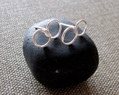Tiny Infinity Earrings. Figure 8 Post Stud Earrings. Sterling Silver Small Studs . Circles hoops