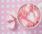 cup of love 20x30 -I love you-marshmallow-food-pink-love-fine art photography print DIY DIGITAL DOWNLOAD