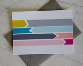 Ribbons & Arrows - blank card no. 4