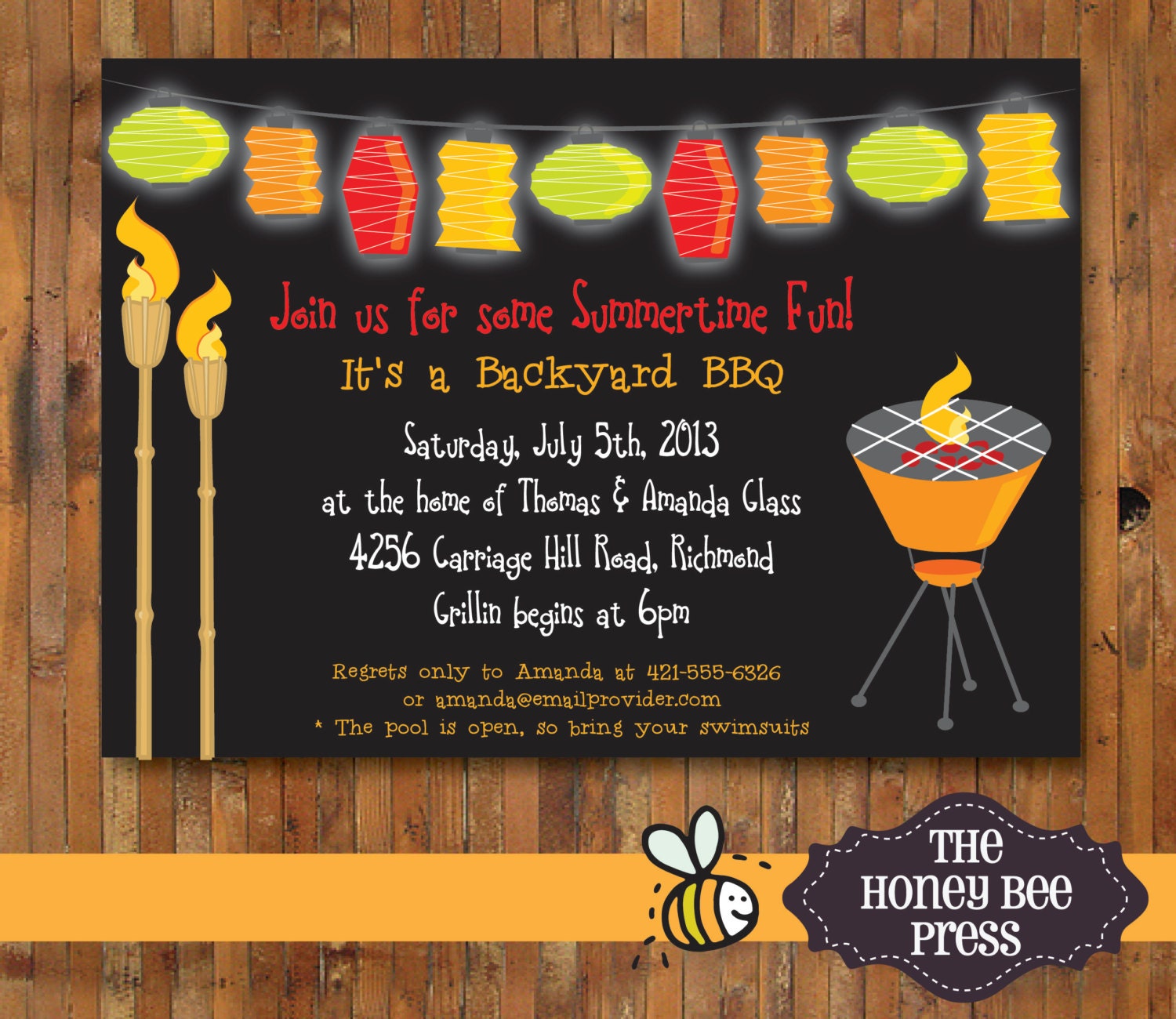 Backyard BBQ Invitation - Item 0123