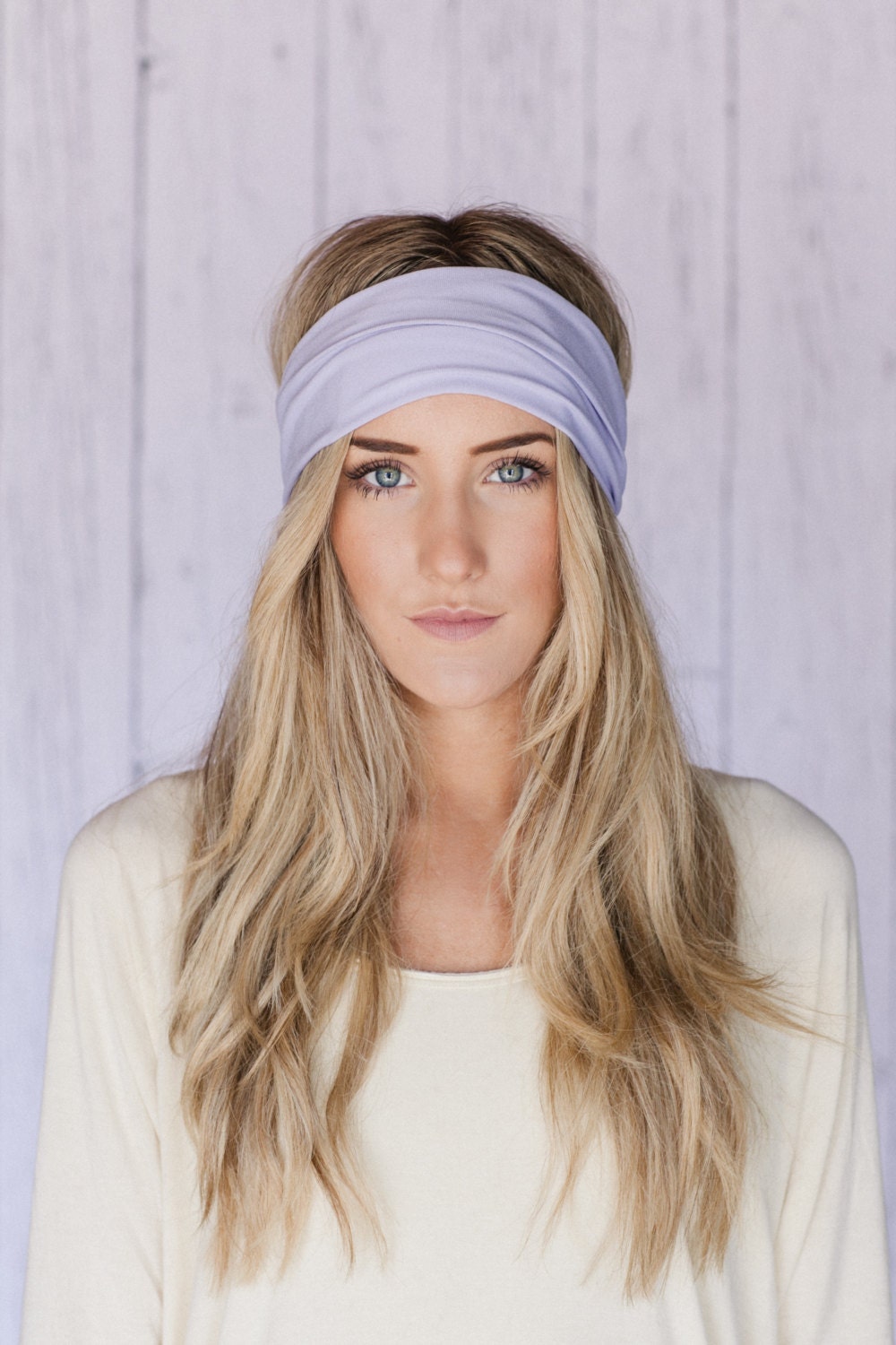 It's Pretty Simple Headband LAVENDER Stretchy Headband SOLID Purple Turband Headband Slip On Style Yoga Headband