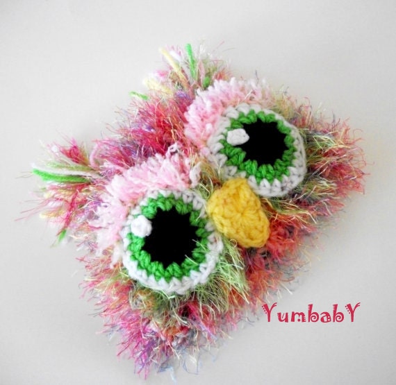 Baby Owl Hat-Pink Green White Yellow Black Multicolor Girl Beanie Handmade Owl Hat Baby Hats Toddler GIft Dress Up Clothes Photo Prop
