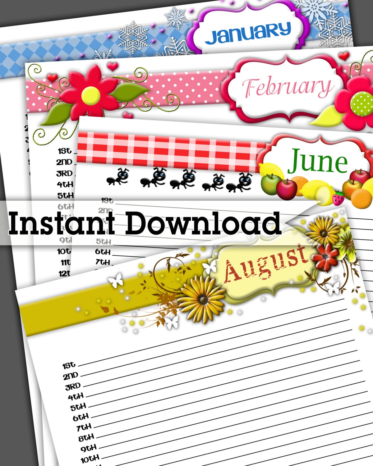 Special Date Calendar Printables