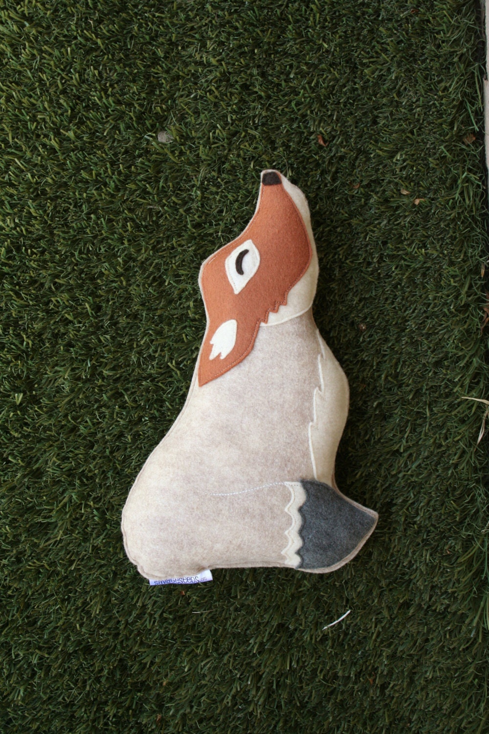 Forest Critters- Coyote with Cactus- Eco Friendly- Woodland Animal