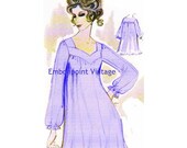 Plus Size (or any size) Vintage 1969 Nightgown Pattern - PDF - Pattern No 74 Darla