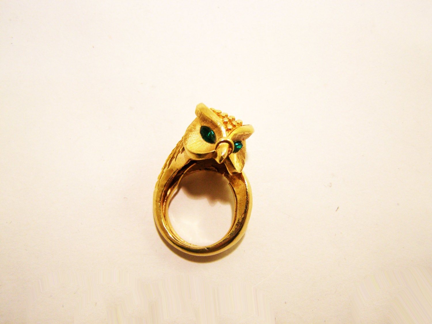 Rare Vintage Trifari Something Wild Dimensional Owl Ring