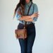 The Seafarer Bag- Horween leather crossbody bag- deep tan