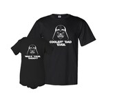 Coolest Dad Ever and Who's Your Daddy Father T-Shirt Son Bodysuit Matching Set First Father's Day Funny Baby Shower Gift Idea