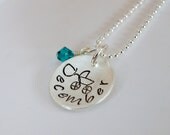 Pregnancy Necklace - Announce Pregnancy - Newly Pregnant - Pregnancy Gift Custom Hand Stamped Sterling Silver Necklace for Women