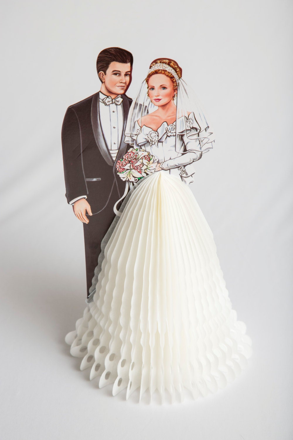 Bride and Groom Wedding - honeycomb decoration