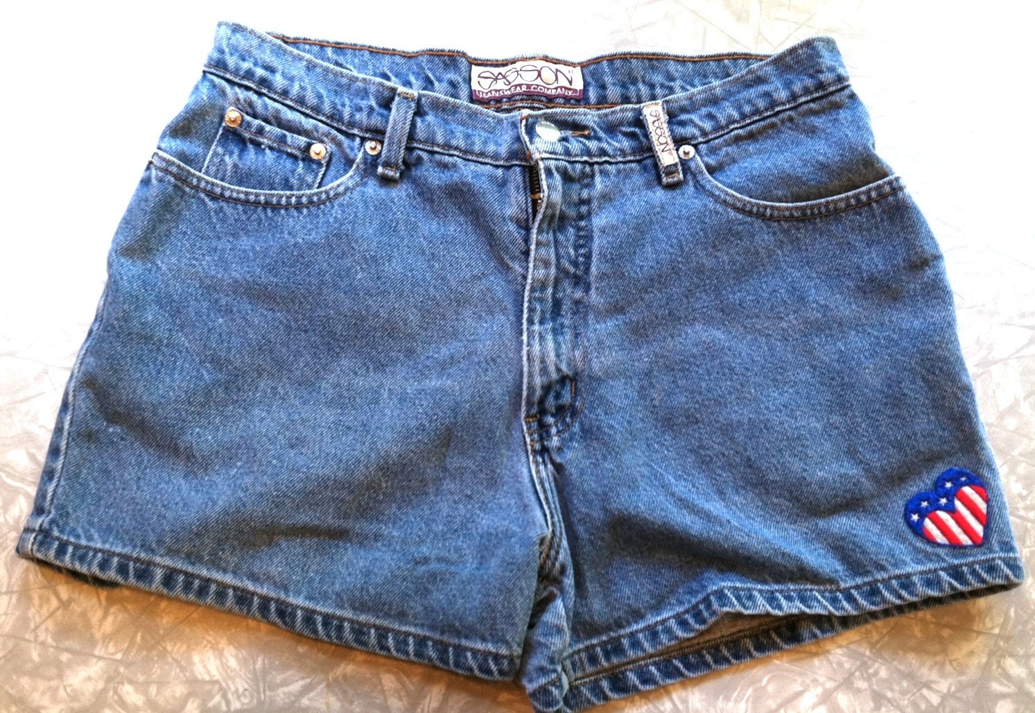 III Super Sweet Vintage Stars and Stripes Denim Shorts III