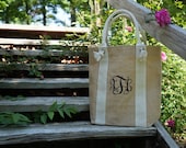 Personalized Tote Bag - Burlap - Wedding- Bridesmaid Gift