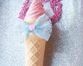 BIG Scented Ice Cream Bubbles Necklace - PINK ONLY