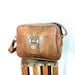 70s Chestnut Messenger Bag / Travel Weekender Overnight Bag / Retro Carry On Bag