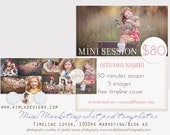 Mini Marketing Templates, Timeline cover, Marketing ad psd template