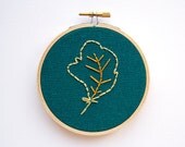 Feather Embroidery - Sweet Woodland Pastel Hoop Art - 4 Inch Hoop Art - Hand Stitched Boho Wall Art - Cottage Woodland Decor - Nursery Art