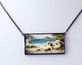 Victorian Sea Siren Mermaid Pendant Necklace