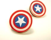 Captain America Shield Earrings-  Laser Cut Acrylic