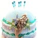 Needlework accessories pincushion mermaid ocean beach sea life aqua gray straight pins tagt