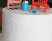 Beach Theme Wedding Cake Topper Classic Adirondack Chairs & Flip Flops - Basic Set - by Landscapes In Miniature