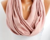 Pastel Pink Soft Pashmina Loop infinity  Scarf