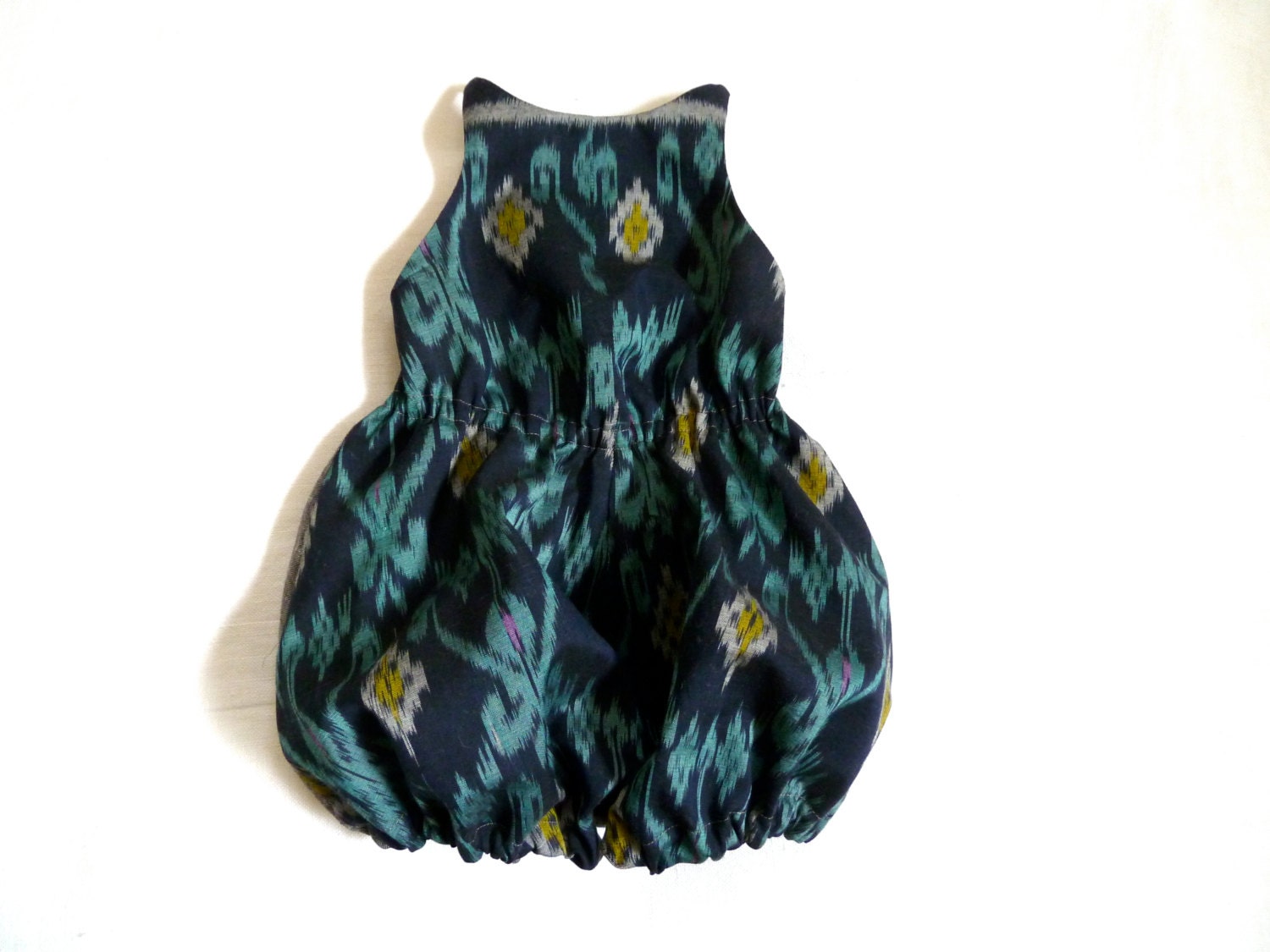 Ikat and Linen Sunsuit Romper