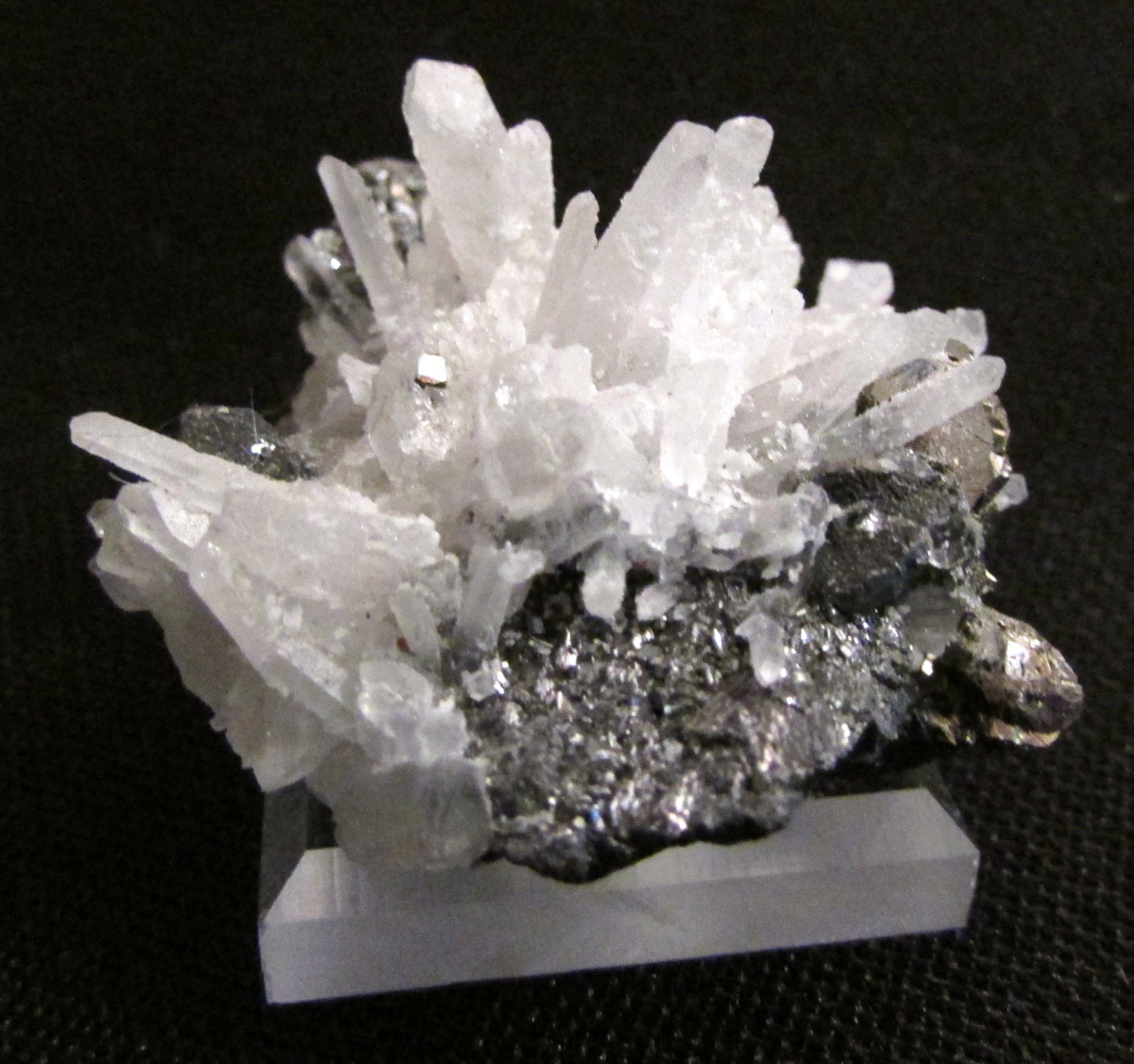 Mineral Specimen - Galena, Quartz, Pyrite - Palomo Mine, Julcani Dist., Huancavelica Dept., Peru