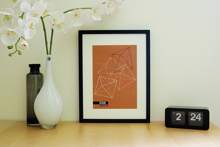 NEW // Geometric Print A4 1 Tan