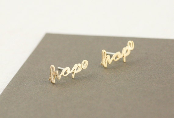 Hope earrings in gold/ silver