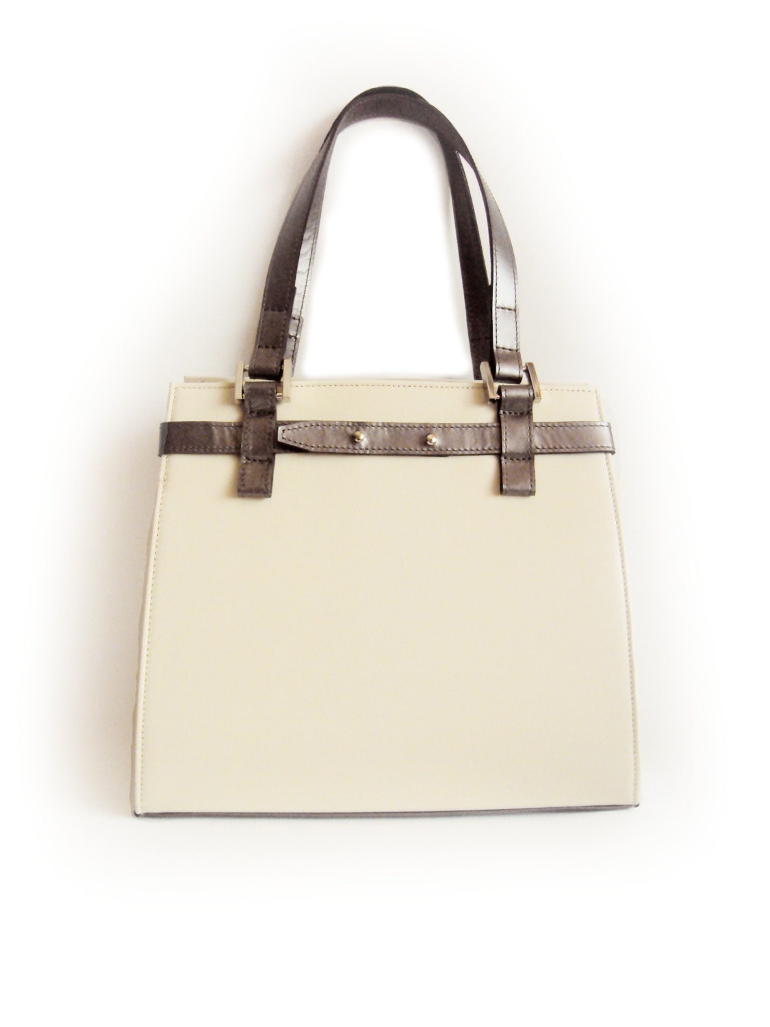 Retro Leather Purse, Nude Leather Purse, Classic Purse, Leather Shoulder Bag, Leather Tote Bag, 60s Satchel