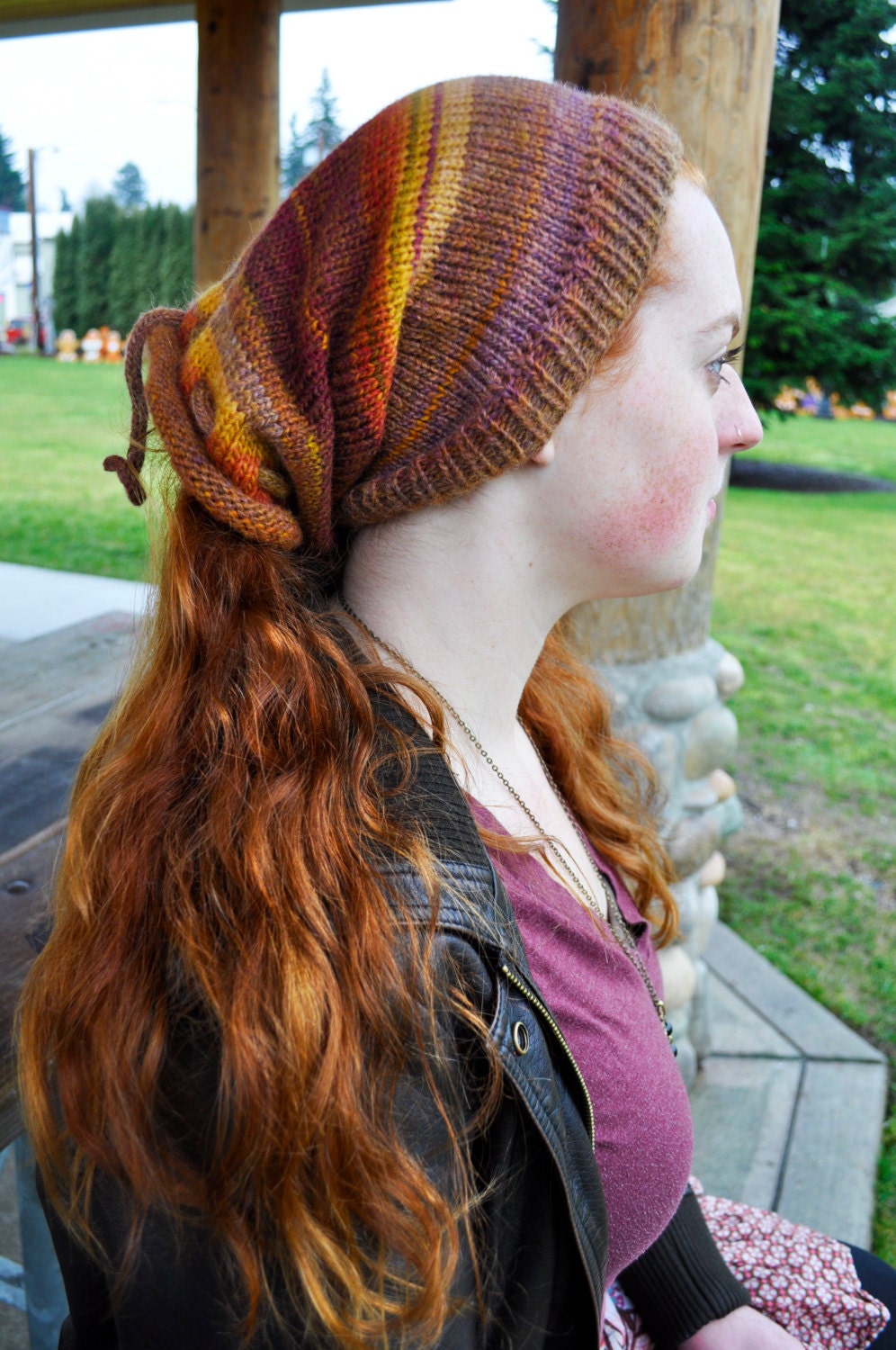 Campfire Shape-Shifter: Dread Beanie Hat Scarf