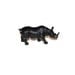The Scotch - Black Table Top Rhino Decoration - Animal Statue - Faux Taxidermy