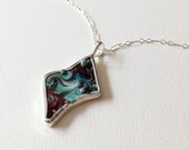 ON CONSIGNMENT - Spheres- Enameled Bezel Set Pendant