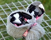 Grey and Pink Butterfly Boo Boo Bunny - For Owies