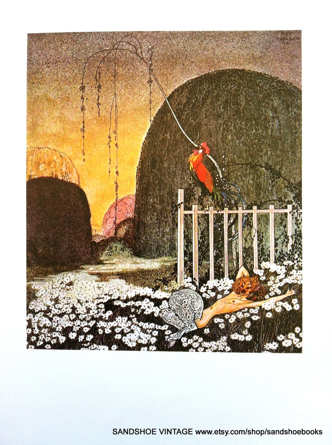1914 Kay NEILSEN Sunrise ART NOUVEAU Fairy Tale Print