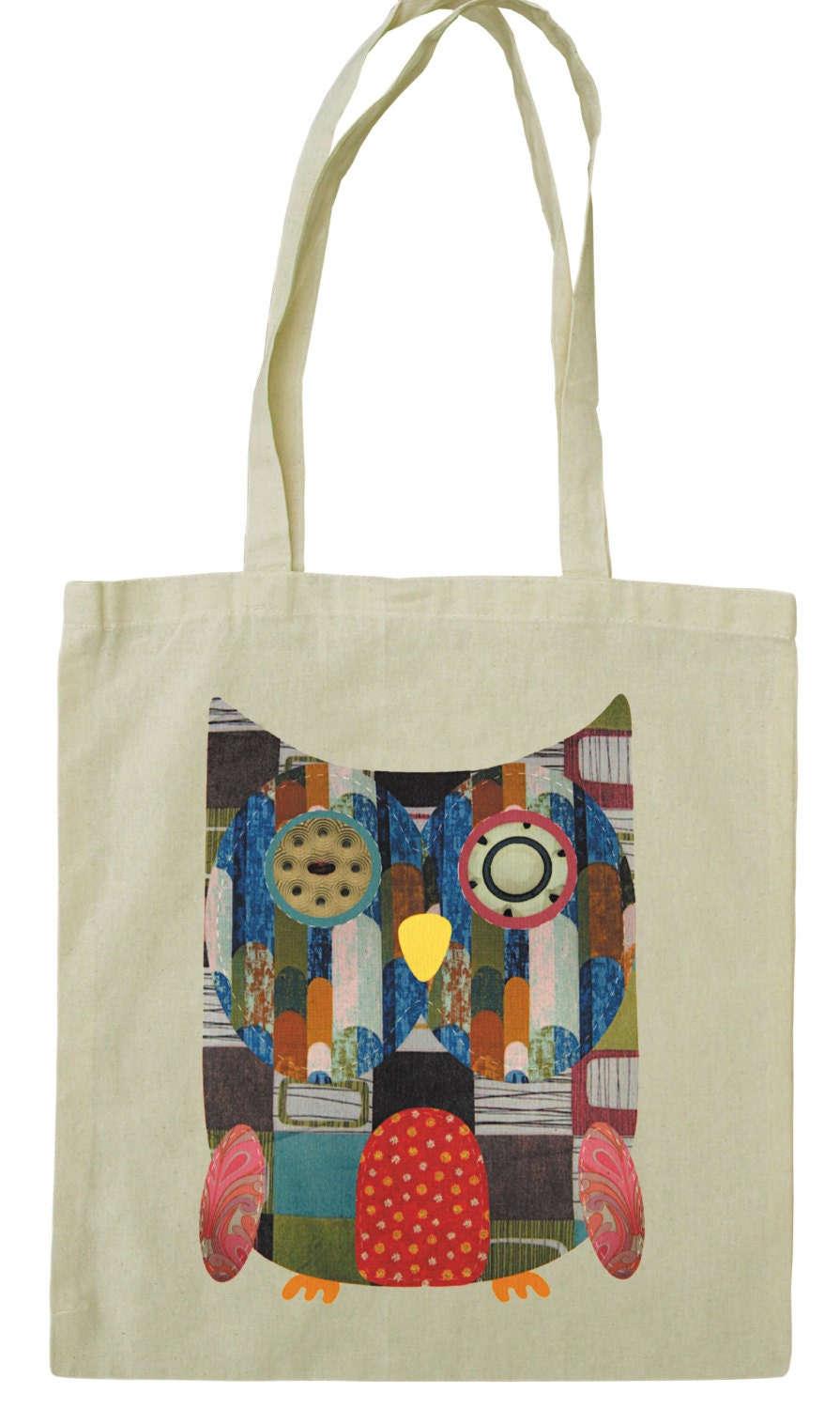 Super cute owl cotton tote bag